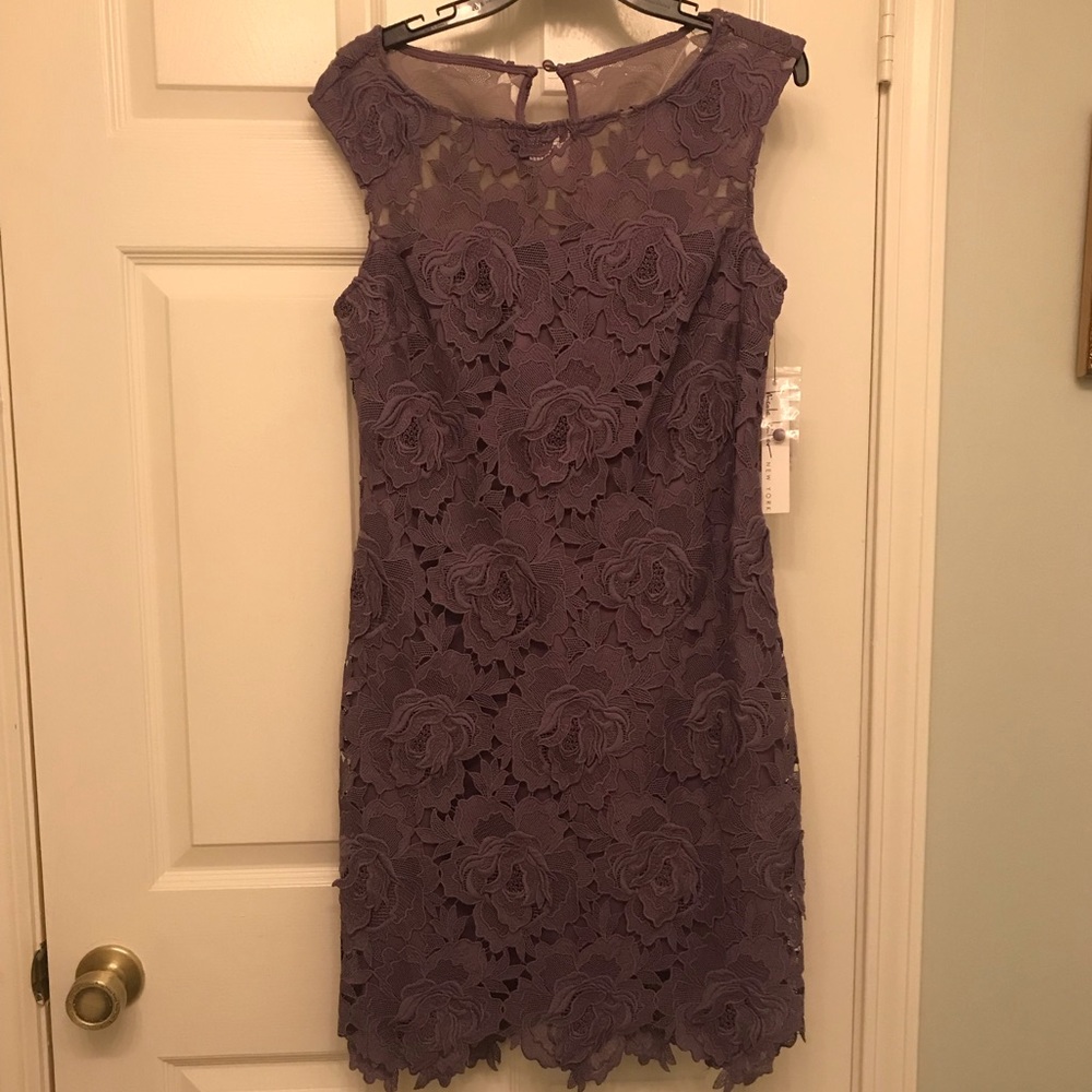 Nicole Miller Beautiful amethyst lace sheath